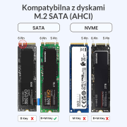 Orico Obudowa dysku M.2 SATA USB-C 5Gbps czarna