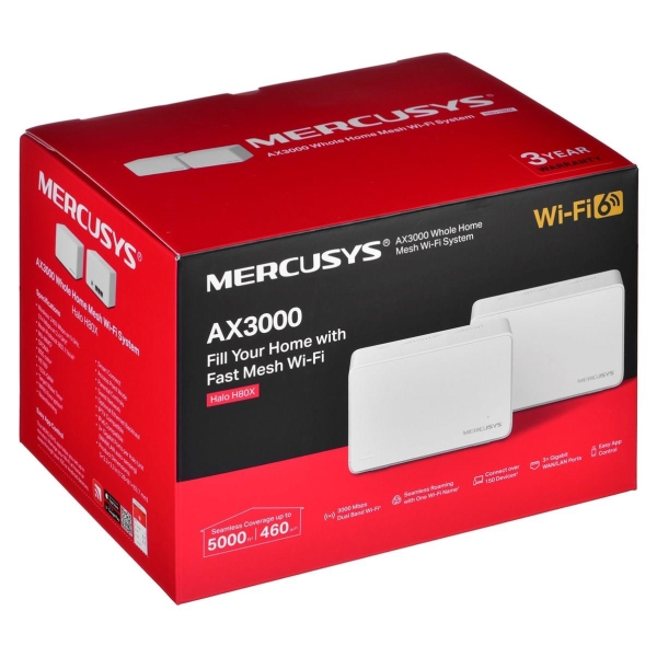 System mesh Mercusys Halo H80X(2-pack)-12530584