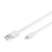 Kabel DIGITUS do transmisji danych/ładowania USB-A/Lightning MFI 2m biały