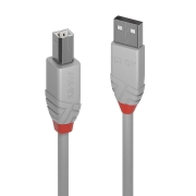 Kabel USB 2.0 LINDY A/M - B/M Anthra Line 0,5m do drukarki szary
