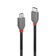 Kabel USB 2.0 LINDY Type C/Micro-B M/M Anthra Line 3m czarny
