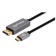 Kabel adapter Manhattan USB-C / DisplayPort DP Alt Mode 8K 2m czarny