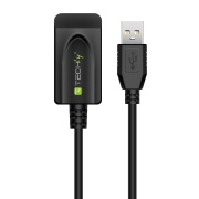Kabel / Przedłużacz Techly Aktywny USB 2.0 A-A M/F 20m Czarny