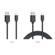 Zestaw kabli Unitek C4050BK, 2w1 USB - microUSB, 1m + 0,15m