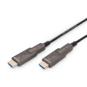 Kabel DIGITUS połączeniowy hybrydowy AOC HDMI 2.0 Premium High Speed Ethernet 4K60Hz UHD HDMI D/A HDMI D/A M/M czarny 10m
