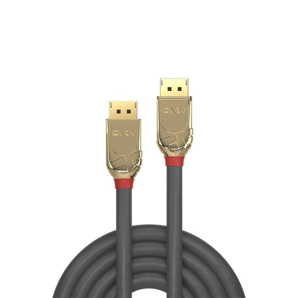 Kabel DisplayPort 1.4 LINDY M/M 3m szary/gold