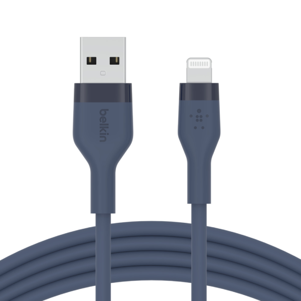 Kabel BoostCharge USB-A do Lightning silikonowy 1m, niebieski-16852952
