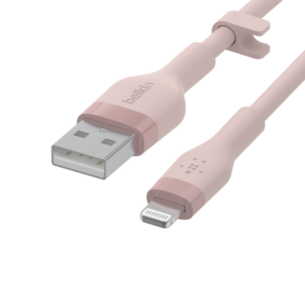 Kabel BoostCharge USB-A do Lightning silikonowy 1m, różowy-16852954