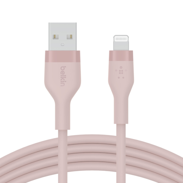 Kabel BoostCharge USB-A do Lightning silikonowy 1m, różowy-16852956