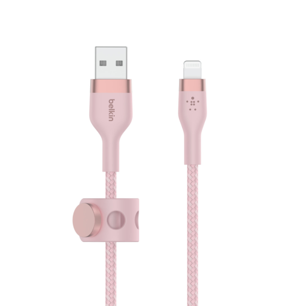 Kabel BoostCharge USB-A do Lightning silikonowy 3m, różowy-16853180