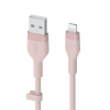 Kabel BoostCharge USB-A do Lightning silikonowy 1m, różowy-1801076