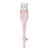 Kabel BoostCharge USB-A do Lightning silikonowy 1m, różowy-1801079