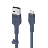 Kabel BoostCharge USB-A do Ligtning silikonowy 2m, niebieski-1801091