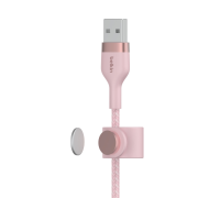 Kabel BoostCharge USB-A do Lightning silikonowy 2m, różowy