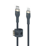 Kabel BoostCharge USB-C/Lightning Silikonowy w oplocie 2m niebieski