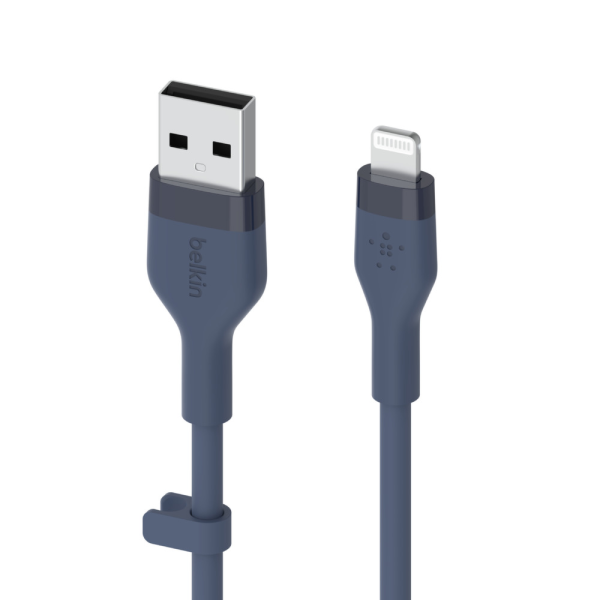 Kabel BoostCharge USB-A do Lightning silikonowy 1m, niebieski-1801071