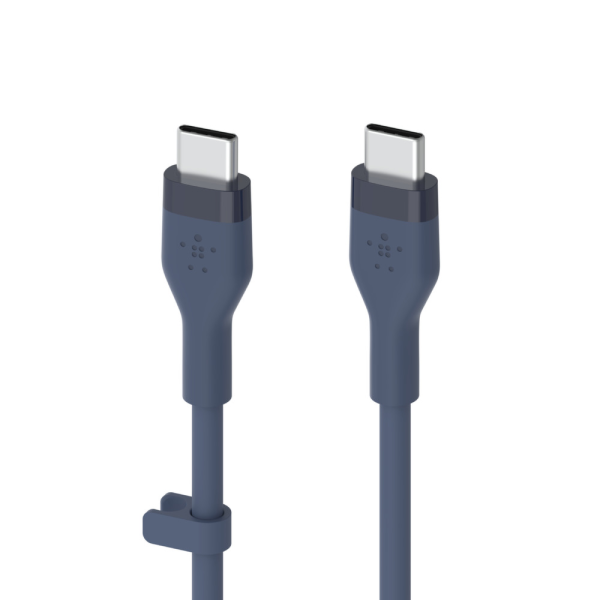 Kabel BoostCharge USB-C do USB-C 2.0 silikonowy 2m, niebieski-1801240