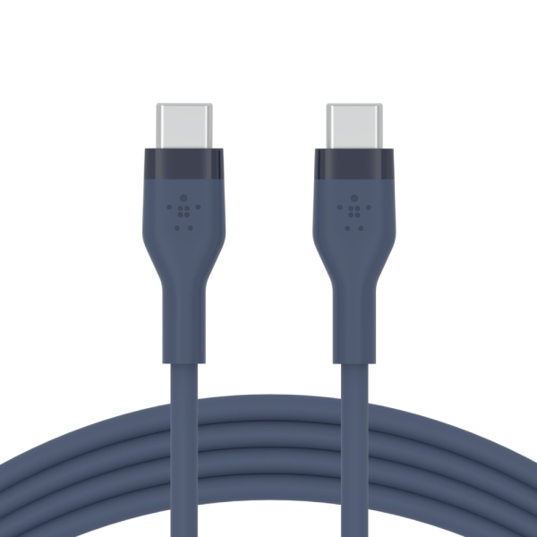Kabel BoostCharge USB-C do USB-C 2.0 silikonowy 2m, niebieski-1801241