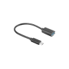 Kabel USB 3.1 Lanberg USB type-C(M) 3.1 - USB-A(F) 0,15m czarny-1856472