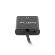 Kabel adapter Lanberg AD-0017-BK HDMI-A (M) -> VGA (F) + Audio czarny