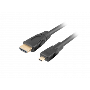 Kabel Lanberg M/M HDMI - micro HDMI v1.4 1m 4K 3D czarny