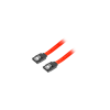 Kabel SATA Lanberg DATA II (3Gb/s) F/F 0,3m metalowe zatrzaski czerwony-1860191