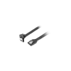 Kabel SATA Lanberg DATA III (6Gb/s) F/F 0,5m kątowy metalowe zatrzaski czarny-1860309