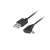 Kabel USB 2.0 Lanberg micro BM-AM 1,8m kątowy lewo/prawo Easy-USB czarny-1860472