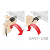 KABEL USB MICRO(M)->USB-A(M) 2.0 2M DUAL EASY-USB CZARNY DELOCK-1860543