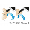 KABEL USB MICRO(M)->USB-A(M) 2.0 2M DUAL EASY-USB CZARNY DELOCK-1860545