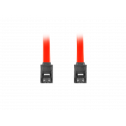 Kabel SATA Lanberg DATA II (3Gb/s) F/F 0,3m metalowe zatrzaski czerwony