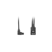 Kabel SATA Lanberg DATA III (6Gb/s) F/F 0,3m kątowy metalowe zatrzaski czarny