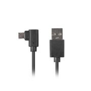 Kabel USB 2.0 Lanberg micro BM-AM 1,8m kątowy lewo/prawo Easy-USB czarny