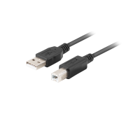 Kabel USB 2.0 Lanberg AM-BM 1,8m czarny ferryt box