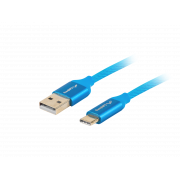Kabel USB 2.0 Lanberg Premium CM - AM 0,5m niebieski QC 3.0