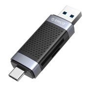 Czytnik kart pamięci ORICO CD2D-AC2-BK-EP SD/microSD USB-A/USB-C 2.0