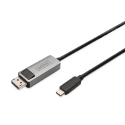 Kabel adapter DIGITUS PREMIUM 8K 30Hz USB Typ C/DisplayPort dwukierunkowy 1m