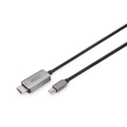 Kabel adapter DIGITUS PREMIUM miniDisplayPort 1.4 - HDMI 8K 60Hz miniDP/HDMI M/M 1m