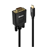 Adapter LINDY USB-C - VGA 0,5m Czarny