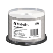 DVD-R Verbatim 4.7GB X16 AZO DL+ printable thermal białe NO ID (50 Cake)