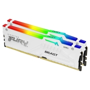 Kingston FURY DDR5 64GB (2x32GB) 6000MHz CL40 Beast White RGB XMP