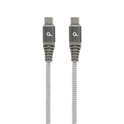 Kabel USB typ C(CM/CM) 100W Power Delivery (PD) 1.5m szaro-biały Gembird