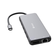 Hub USB Verbatim Multi Port CMH-13: 2x USB-C PD, 1xUSB-A 3.1, 3xUSB-A 3.0, 2xUSB-A 2.0, 2xHDMI, DisplayPort, RJ-45, audio