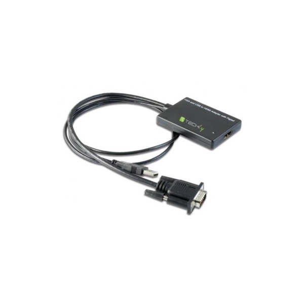 Kabel adapter Techly IDATA HDMI-VGA3 VGA na HDMI z Audio, zasil. z USB-26475120