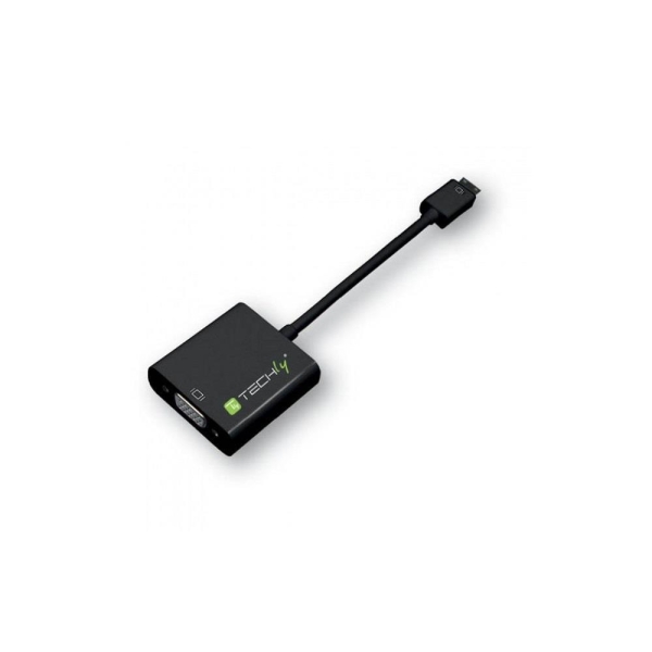 Adapter Techly HDMI-VGA4 mini HDMI (C) męski na VGA żeński, czarny 0,1m IDATA-26475173