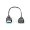 Kabel połączeniowy USB 3.1 Gen.1 SuperSpeed 5Gbps Typ USB A/microUSB B M/M 0,5m Czarny-26541753