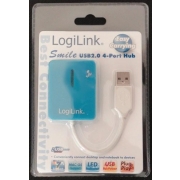 Hub USB LogiLink UA0136 4xUSB 2.0, niebieski