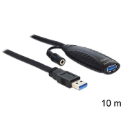 Przedłużacz aktywny USB 3.0 AM-AF 10m czarny