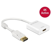 Adapter Displayport(M)->HDMI(F) Aktywny 4K White
