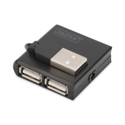 Hub USB DIGITUS DA-70217 4xUSB 2.0 pasywny, czarny